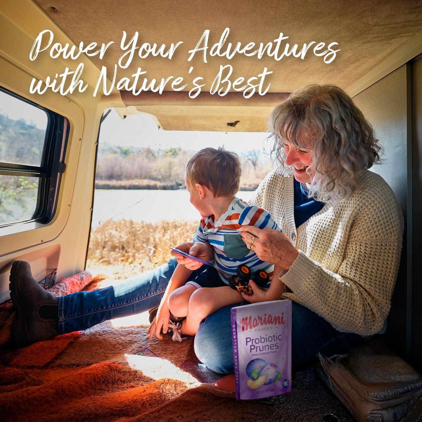 Mariani Probiotic Pitted Prunes - Gluten Free, Vegan - 7oz (Pack of 4) - Resealable Bag - Healthy Snack for Kids & mature-themeds