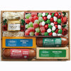 The Wisconsin Cheeseman 7-Piece Terrific Treats Assortment - Summer Sausage Meats and Cheeses Gift Basket with Mustard, Candies,