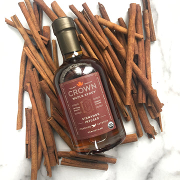 Crown Maple Cinnamon Infused Maple Syrup, Pancakes, Flavor Cocktails, Sticky Buns, Waffles, Certified Organic, 25 Fl Oz, (Pack O