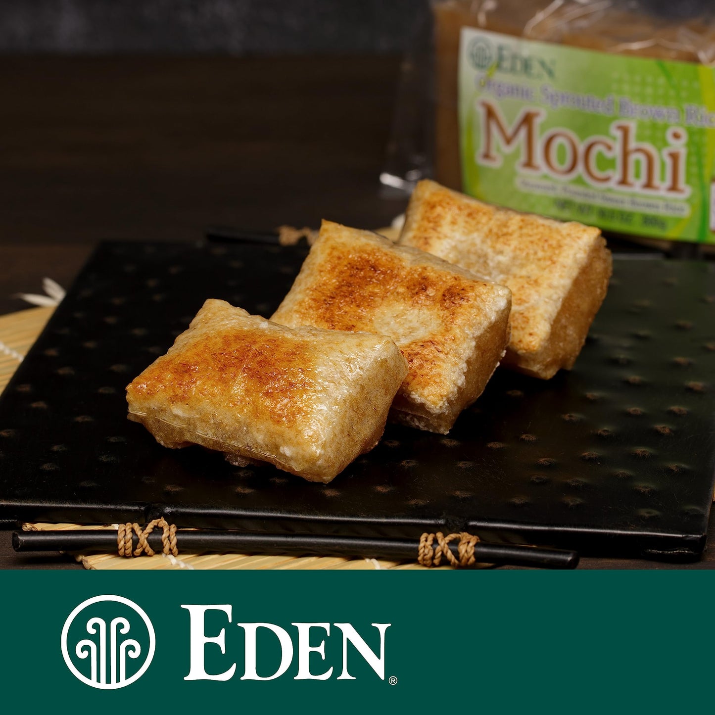 Eden Organic Sprouted Brown Rice Mochi, 100% Sprouted Whole Grain, Traditionally Made in Japan, 10.5 oz