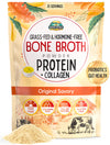Paradise Naturals Organic Bone Broth Protein Collagen Powder, Original Savory - Probiotics, 15g Protein, Non-GMO, Low Sodium, Gu
