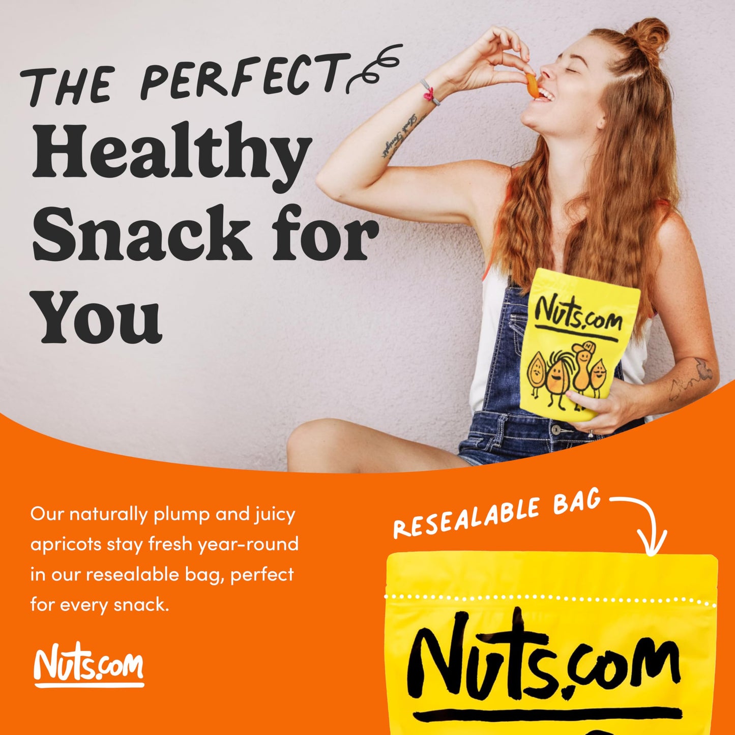 Nuts.Com - Dried Apricots - No Sugar Added, Healthy Fruit Snack For Adults & Kids - Naturally Plump & Juicy, Good Source Of Pota