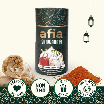 Afia Shawarma Seasoning | Mediterranean Spice Blend For Shawarma, Garlic Sauce (Toum), Flatbreads, Kebab, Kofta & Grilled Meat |
