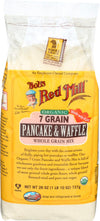 Bobs Red Mill Pancake & Waffle Mix, 7 Grain, Organic, 26 Oz
