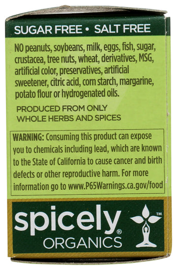 Spicely Organic Peppercorn White Ground 0.45 Ounce Ecobox Certified Gluten Free