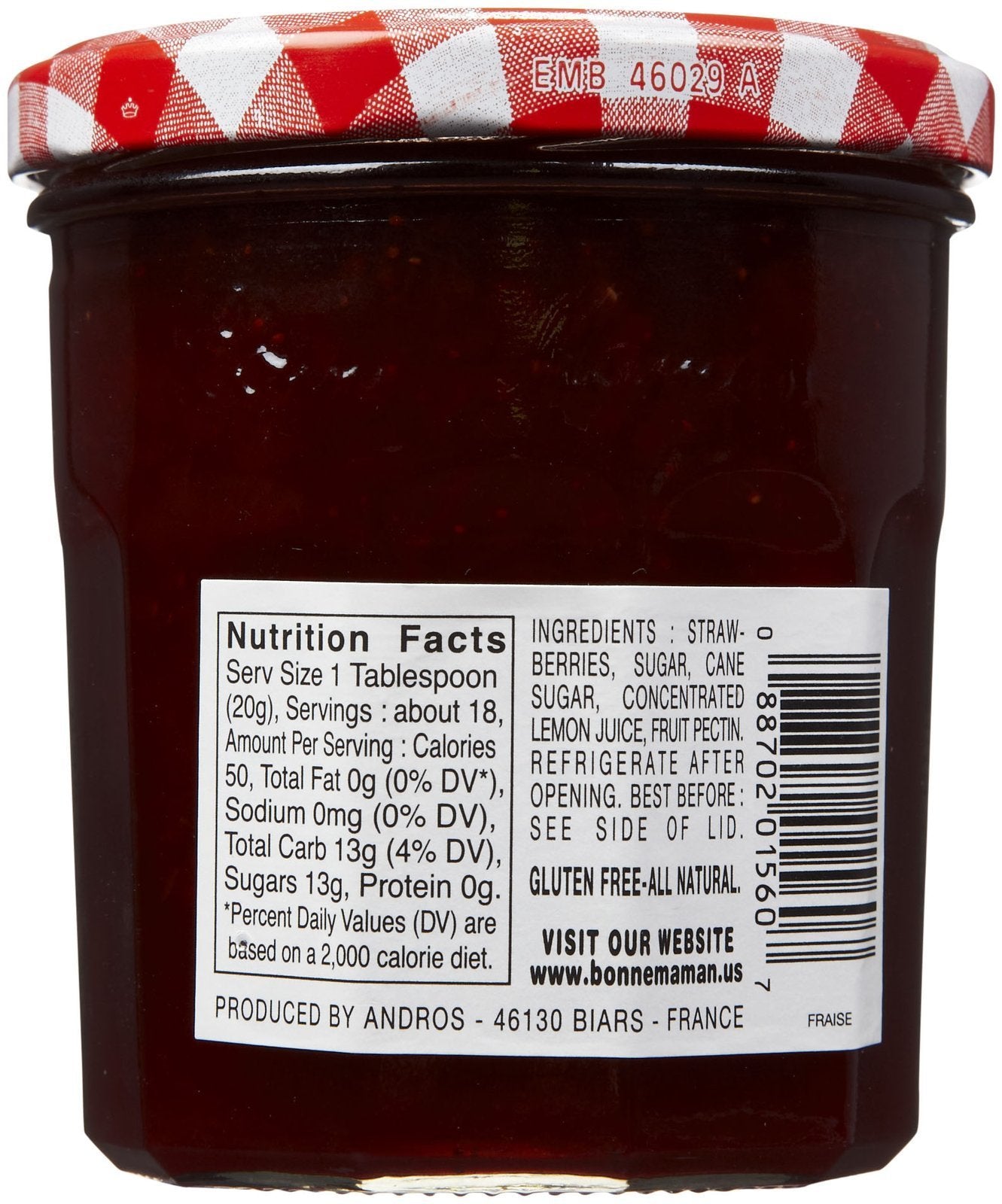 Bonne Maman Preserve, Strawberry, 13-Ounce