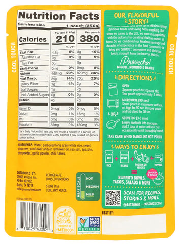 Somos Mexican Street Corn White Rice 8.8 Oz