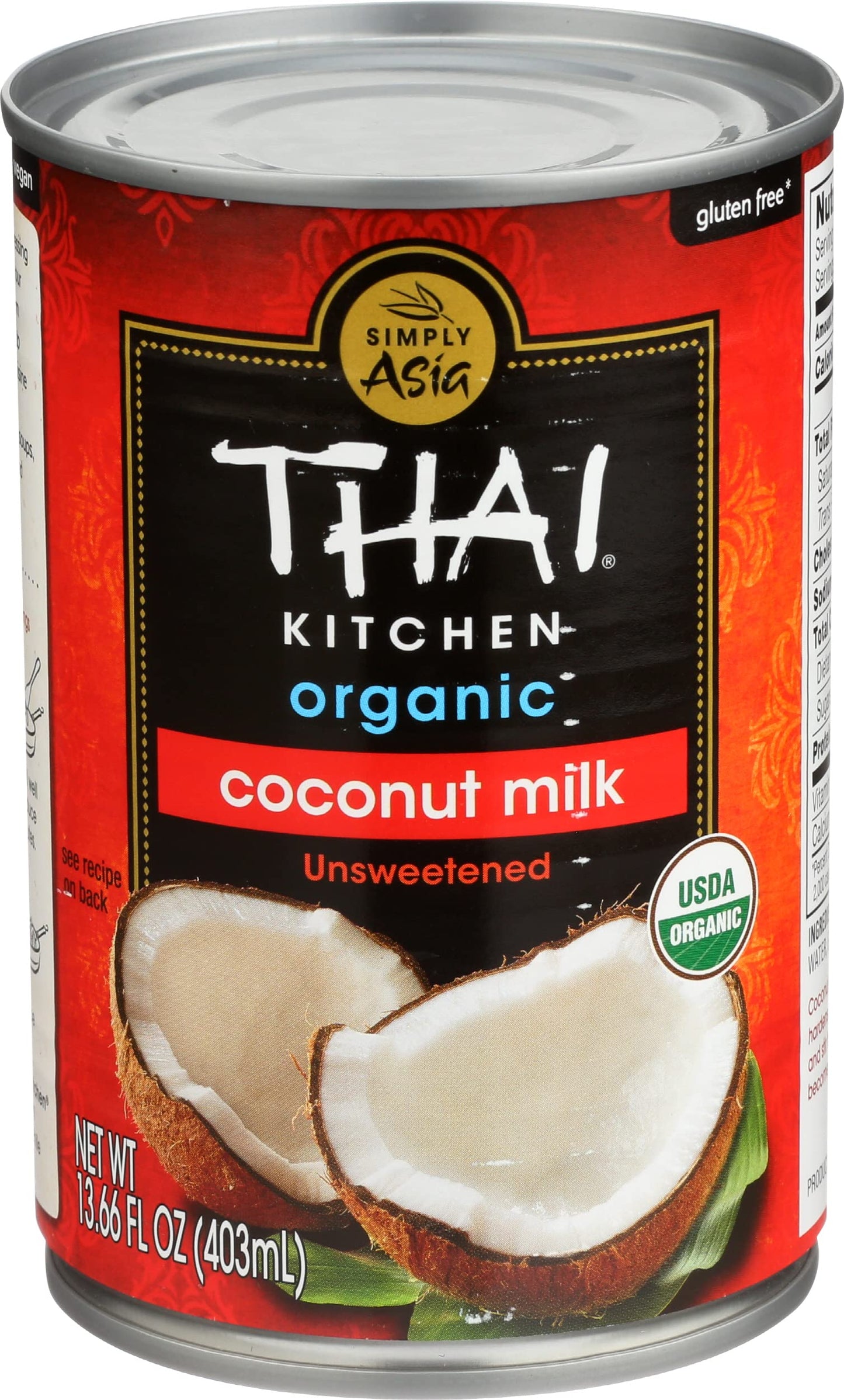 Thai Kit Organic Coconut Milk, 13.66 Fluid Ounce - 12 per case12