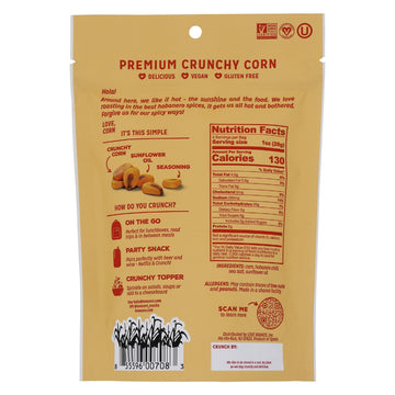 LOVE CORN Habanero Chilli Crunchy Corn Snack, 4 OZ