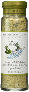 The Gourmet Collection Spice Blends Roasted Garlic, Rosemary & Sea Salt Blend - Rosemary Seasoning Salt for Cooking - Meat, Fish