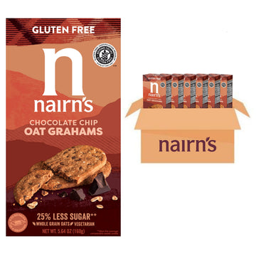 Nairn s Gluten Free Chocolate Chip Oat grahams, 5.64oz, Pack of 6