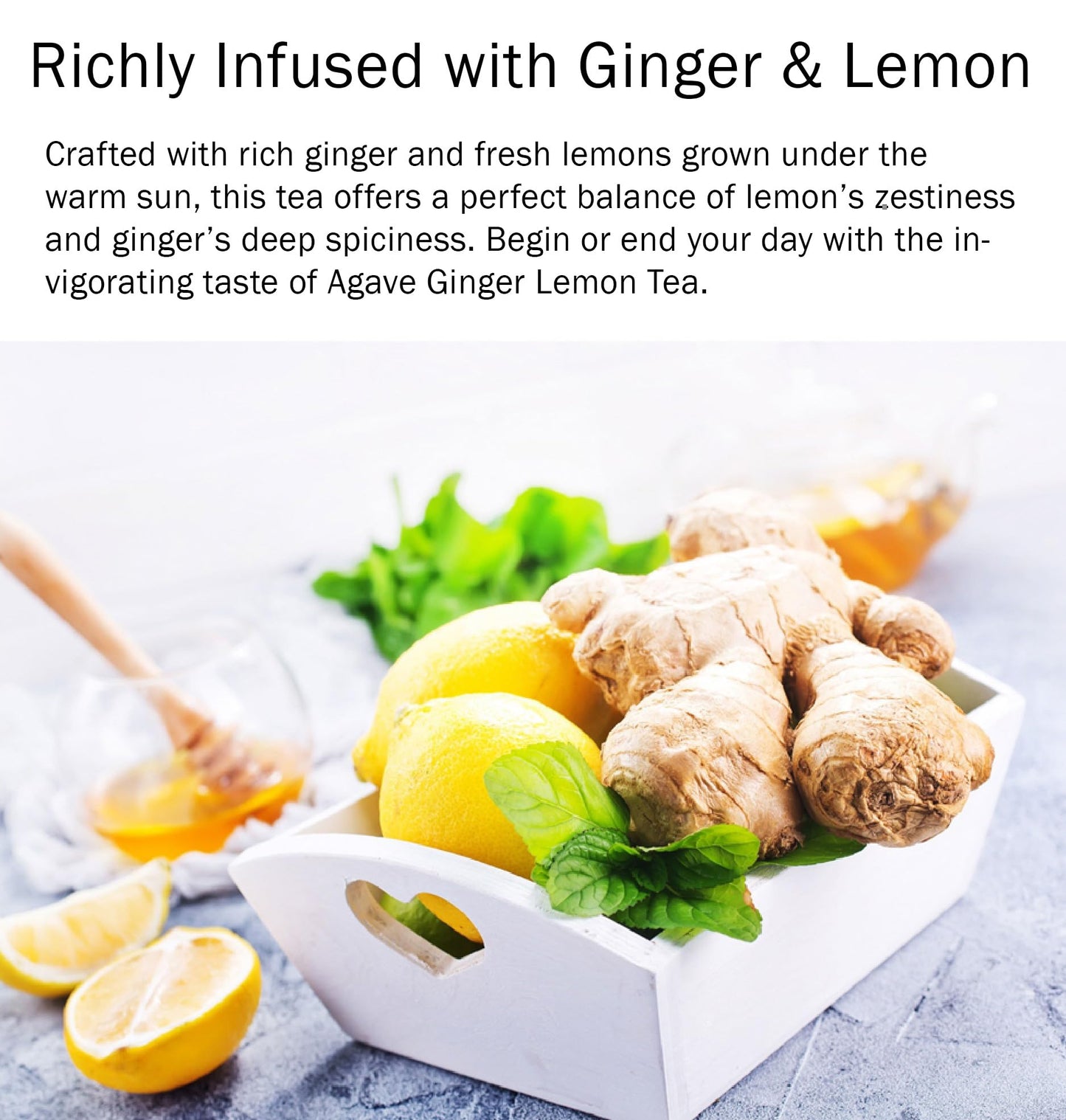 Damtuh Korean Agave Ginger Lemon Tea, Lemon Ginger Tea With Agave, 35.27 Oz 1000G