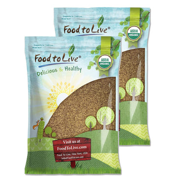 Food to Live Organic Brown Flaxseed Meal, 16 Pounds - Non-GMO, Kosher, Cold-Milled from Raw Whole Seeds, Pure Powder, Vegan Supe