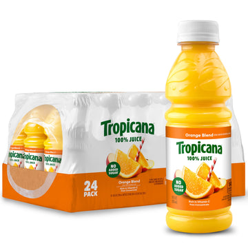 Tropicana 100% Orange Blend From Concentrate 10 Fl Oz Bottle / 24