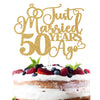 Just Married 50 Years Ago Cake Topper, 50th Anniversary Cake Decor, 50 Years & Loved, Happy 50th Wedding Anniversary Party Decor