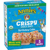 Annies Birthday Cake Crispy Snack Bars, Gluten Free, 5 Bars, 3.9 oz