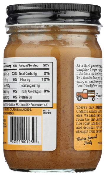 Maisie Janes Organic Almond Butter Smooth, 12 Oz