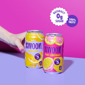 Swoon Sugar Free Classic & Pink Lemonade Drink - Low Carb, Paleo-Friendly - 12 Fl Oz (Pack of 12)