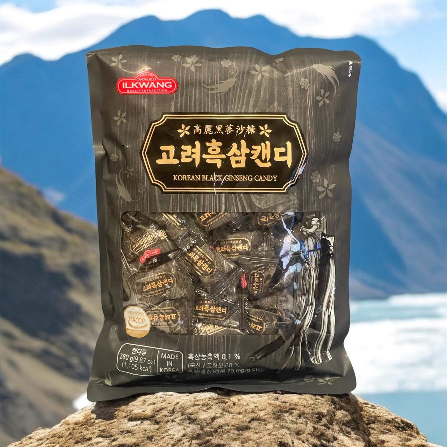 Korean Ginseng Candy, Sugar Free (1 Pack, Black Ginseng Candy)