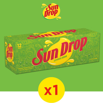 Sun Drop Citrus Soda, 12 Fluid Ounce Can, 12 Count
