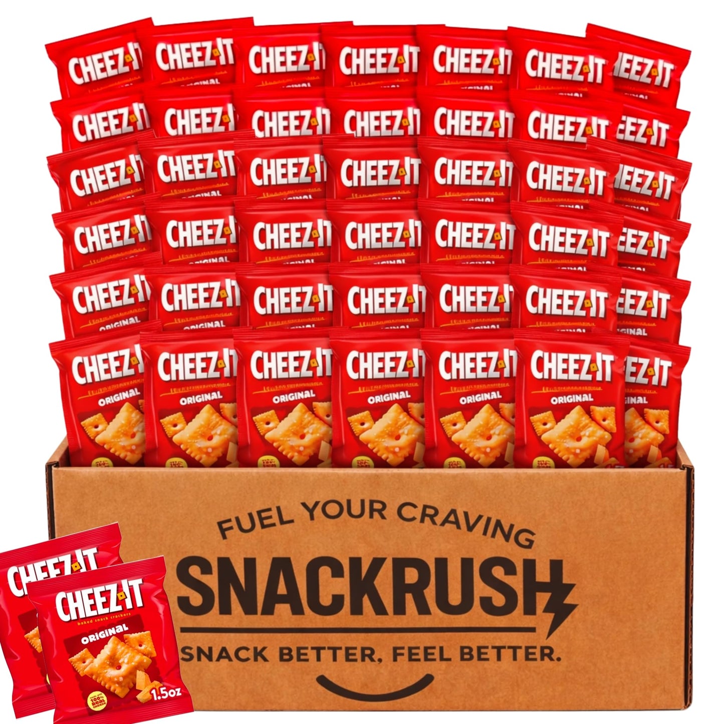 Cheese Crackers Snack Box Variety Pack, Single Serve Lunchbox Snacks for Kids Adults, Office & Travel Snack Bundle, 44 Ct - Cust
