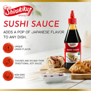 Japanese Sushi Sauce by Shirakiku | Sweet and Savory Authentic Asian, Cooking, Grilling, Perfect for Eel, Unagi | Non GMO| 18 oz
