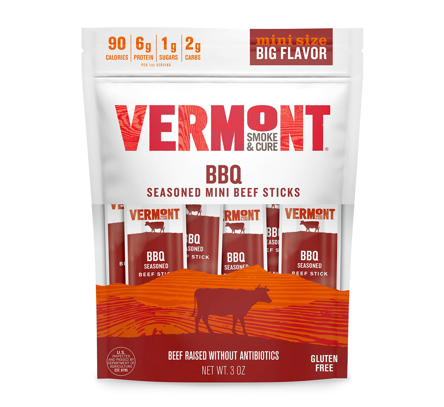 Vermont Smoke & Cure Abf Bbq Beef Sticks, 3 Oz