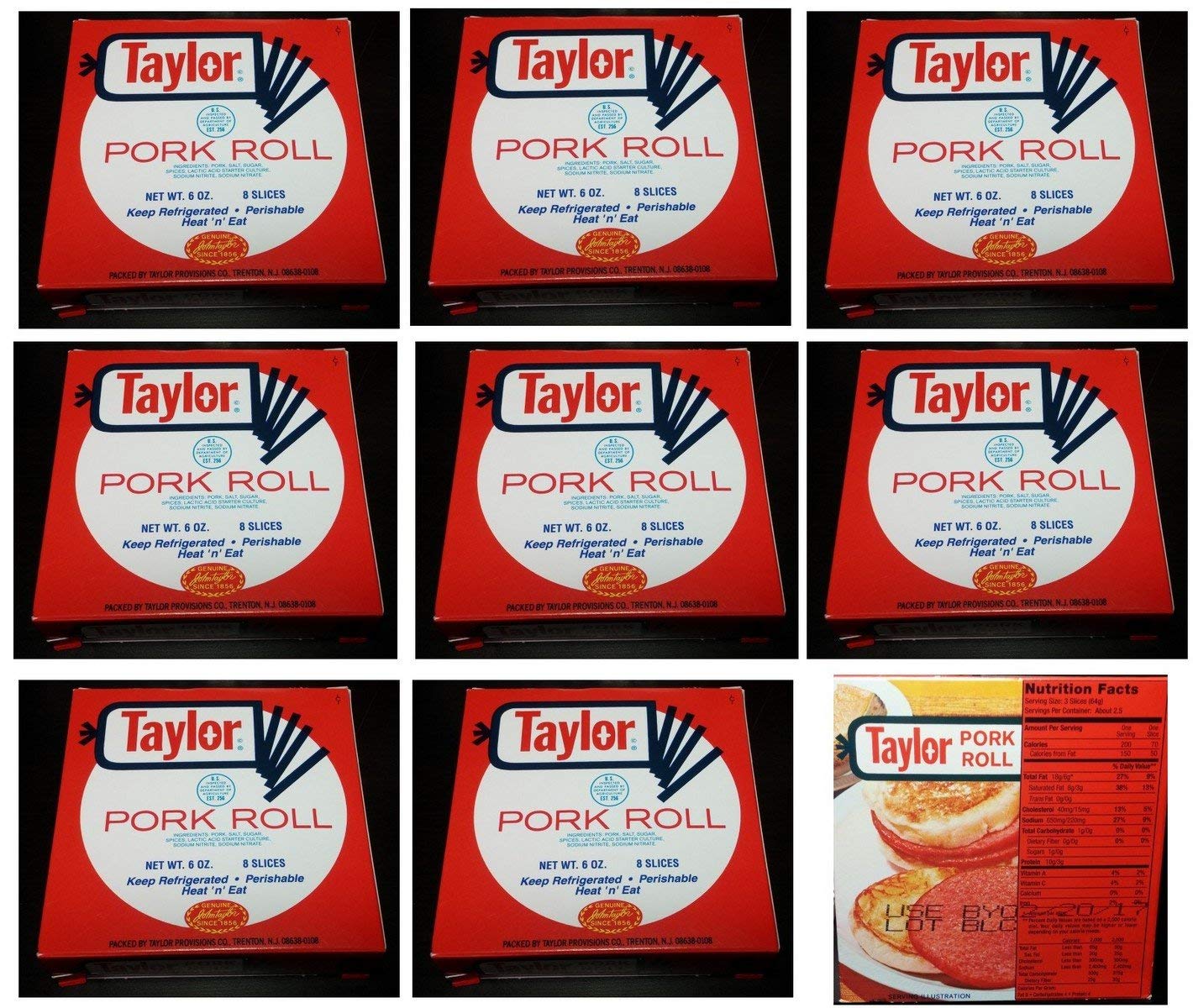 Taylor Pork Roll 6 Oz. (8 Pack)