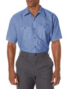 Red Kap Mens Industrial Work Shirt, Regular Fit, Short Sleeve, Petrol Blue, Medium Tall