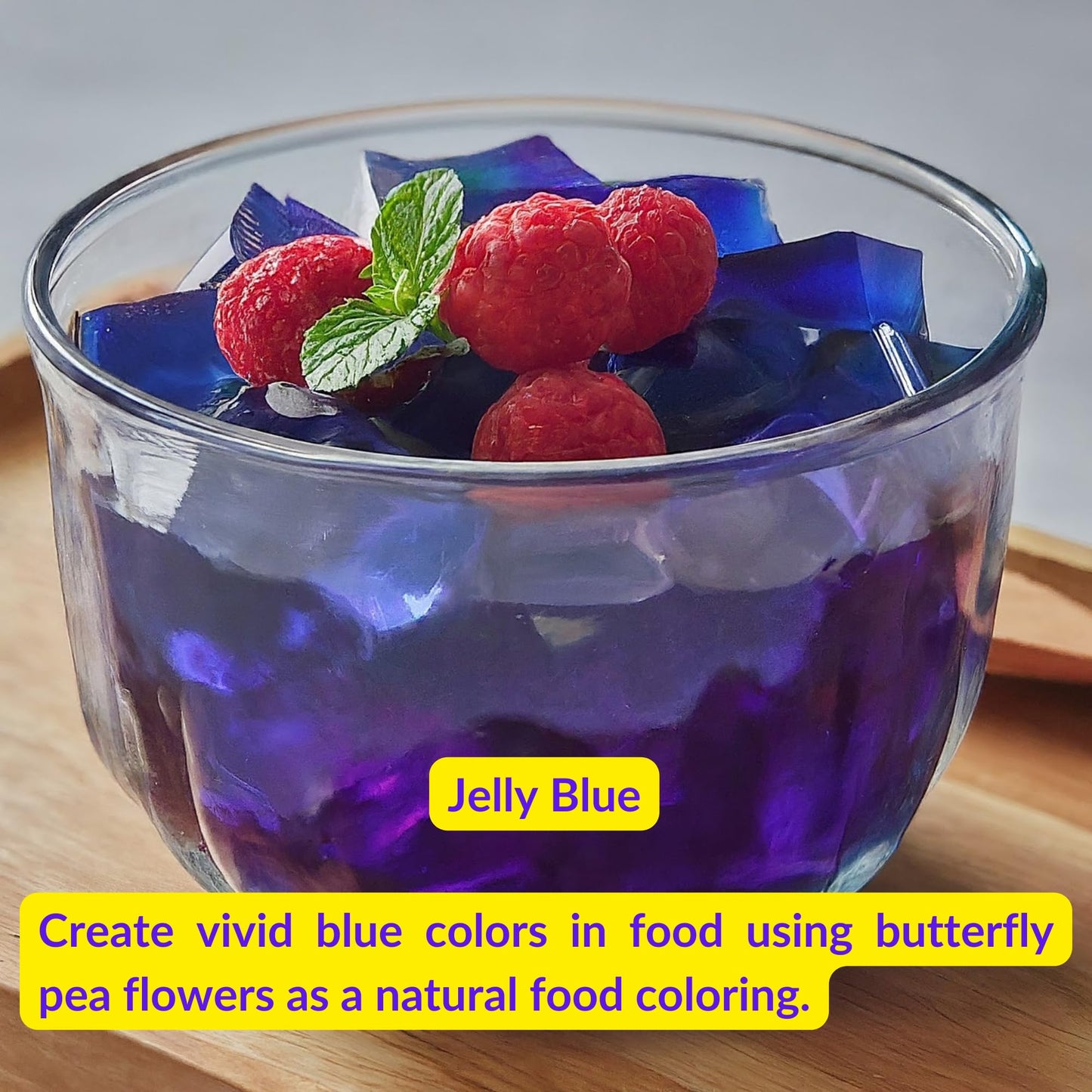 EZ THAI Premium Dried Butterfly Pea Flower Tea, Organic, Non-GMO, Vegan, Caffeine Free, 1.76 oz, Blue