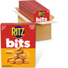 RITZ Bits Cheese Sandwich Crackers, Snacks for Kids and Adults, Bulk Lunch Snacks, 12 - 8.8 oz Boxes