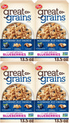 Post Great Grains Blueberry Morning Breakfast Cereal, Non Gmo Project Verified, Heart Healthy, Low Fat, Whole Grain Cereal 13.5 Ounce (Pack Of 4)