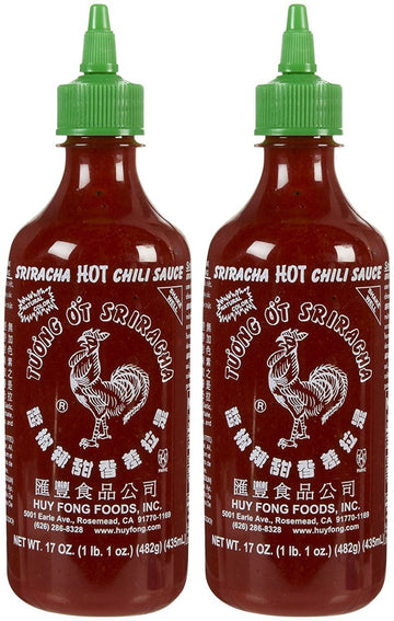 Huy Fong Sriracha Hot Chili Sauce Bottle-17 Oz-2 Pack