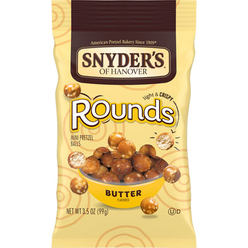 Snyders Of Hanover Pretzels, Butter Rounds, 35 Oz
