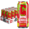 Gorilla Energy Drink, Watermelon, 200mg Natural Caffeine, Real Fruit Juice, 12 Pack
