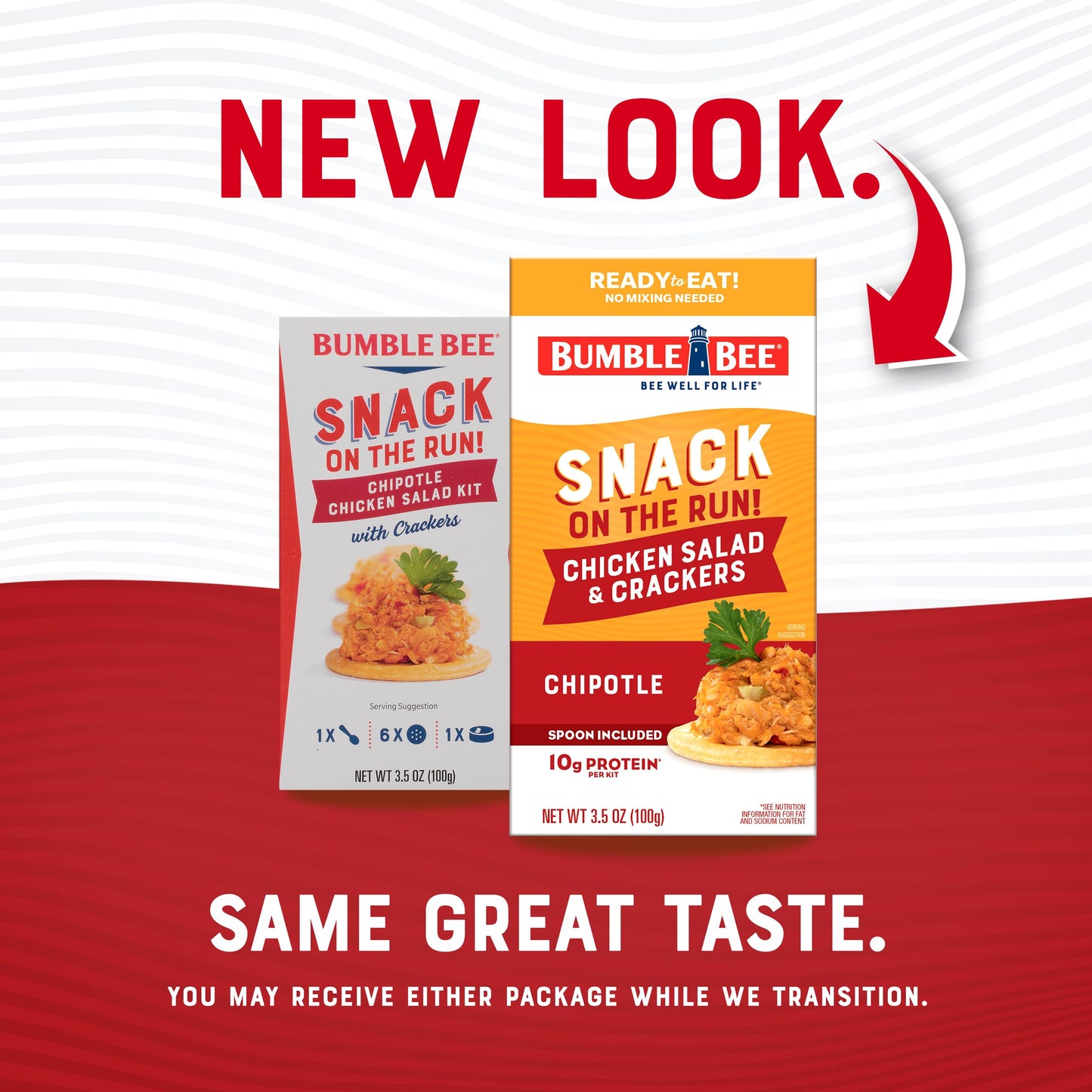 Bumble Bee Snack On The Run Chipotle Chicken Salad with Crackers Kit, 3.5 oz - Ready to Eat, Spoon Included - Shelf Stable & Con