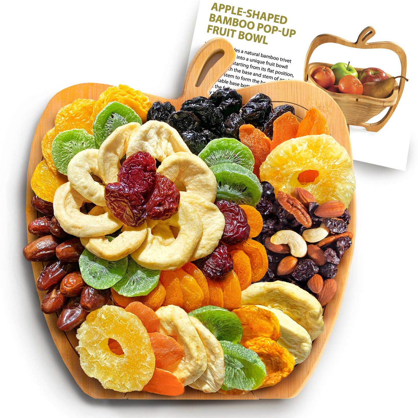 A gift Inside Apple Dried Fruit gift Tray Turns into Fruit Basket Dried Fruit & Trail Mix corporate gifting Holiday gifting 1 co