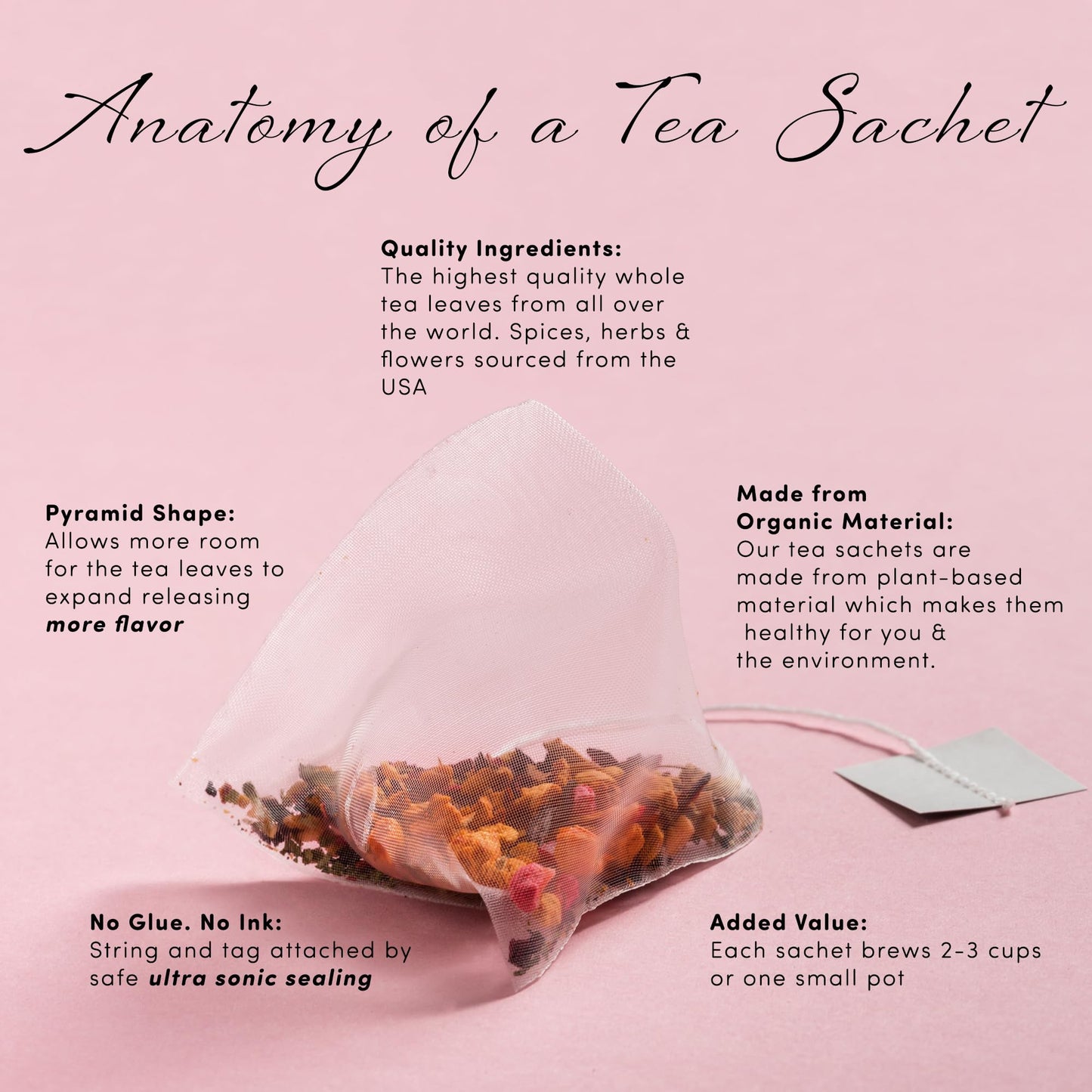 La Tea Dah Cotton Candy Tea - Lightly Caffeinated Oolong with Hibiscus, Raspberry & Apple - 12 Sachets