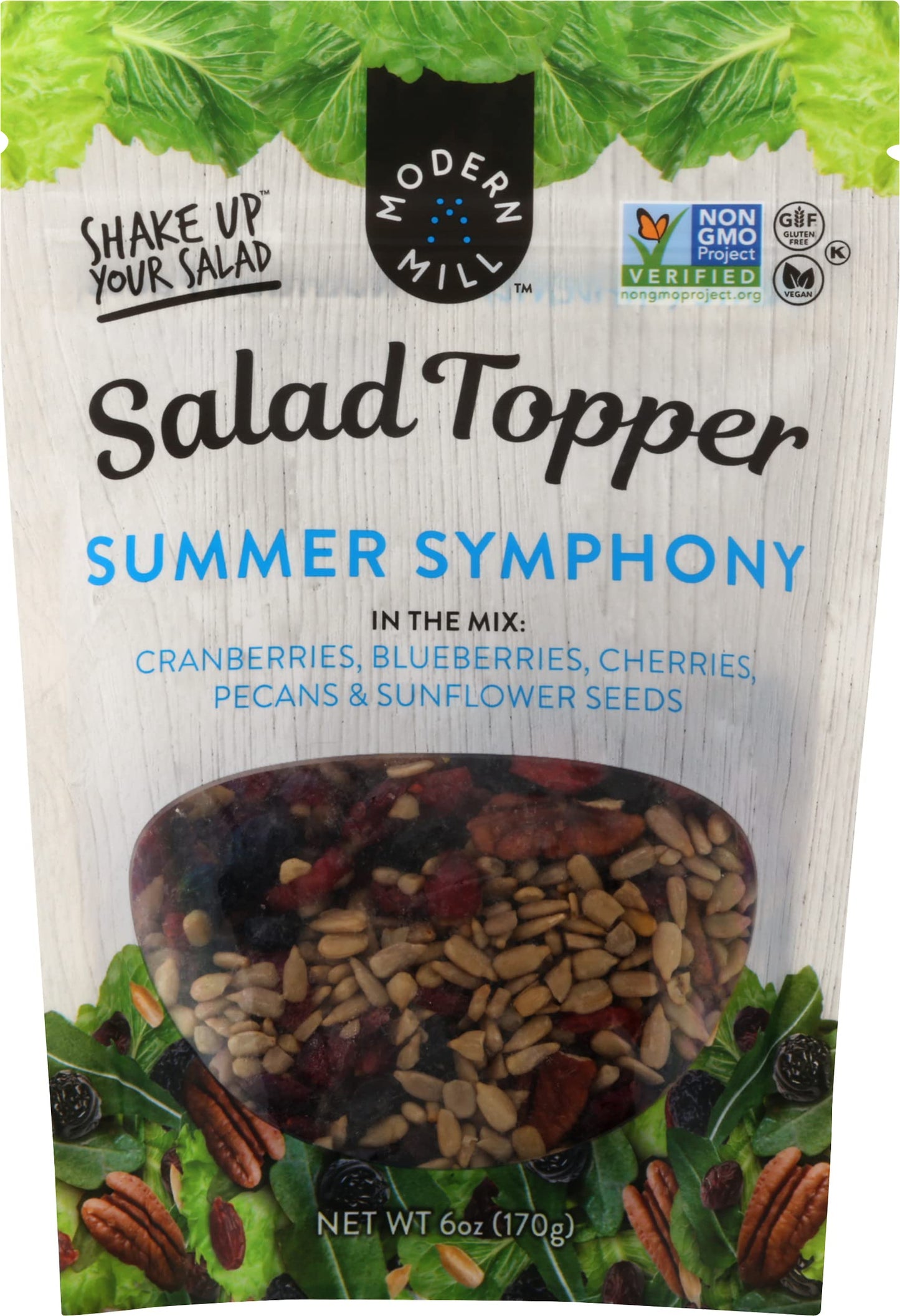 Modern Mill Summer Symphony Salad Topper, Non-GMO, Vegan, Gluten Free, 7g Protein, 6oz Bag