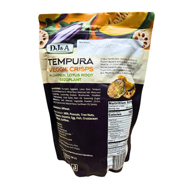 Tem.Pura Veggie Crisps, Pumpkin, Lotus Root & Eggplant, Japanese Inspired Snack, 2.4 Oz, Pack Of 2 With Free Bag Clip