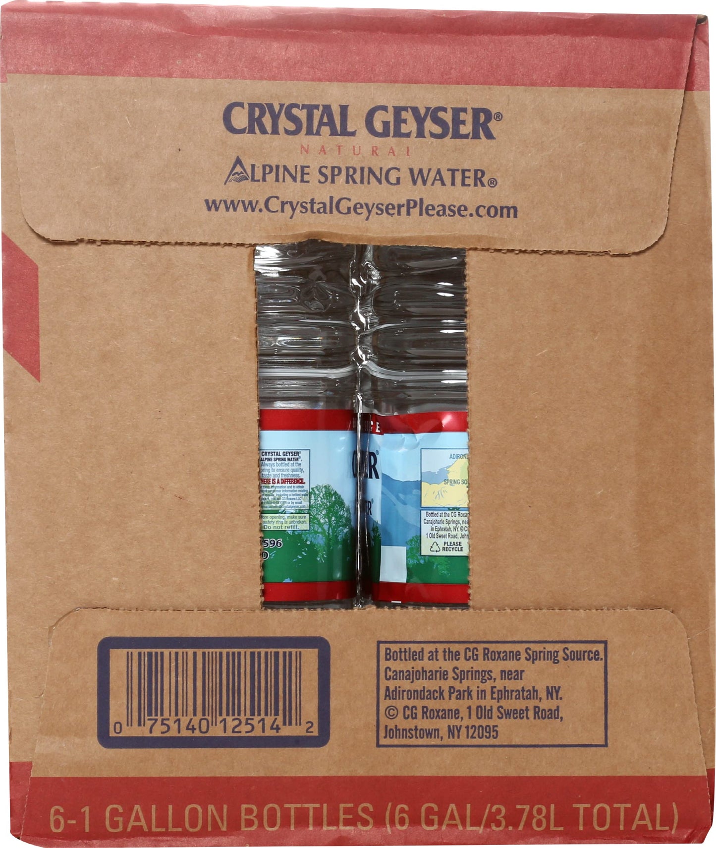 Crystal Geyser Alpine Spring Water, Drinking Water Bottled at the Source, 6 Gallons