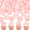 40 Pack Edible Daisy Cupcake Toppers Daisy One Spring Bridal Engagement Baby Shower Birthday Party Cupcake Picks Anniversary Par