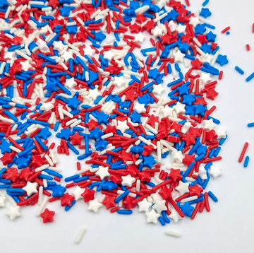 Sentovac Sprinkles For Patriotic 4Th Of July Independence Day | Edible Cake Cupcake Sprinkles | 1 Bottle 3.53Oz/ 100G Patriotic