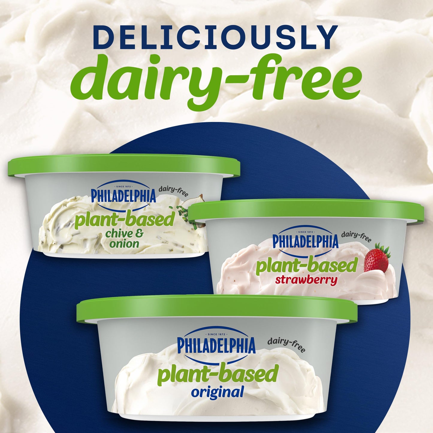 Philadelphia Plant-Based Dairy Free Original Cream Cheese Spread, 8 oz Tub