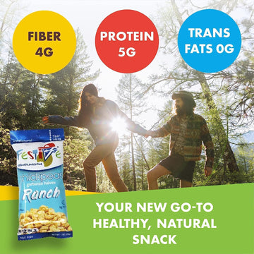 Feel Festive Roasted Chickpeas Variety Snack Pack - Crunchy Balanced Macro Nut Free Healthy Garbanzo Beans - Non-Gmo Vegan Soy-F