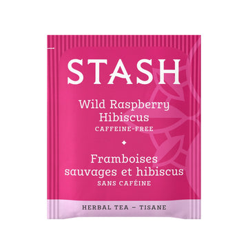 Stash Wild Raspberry Hibiscus Herbal Tea - Caffeine Free, Non-GMO, 20 Count (Pack of 6) - 120 Bags Total