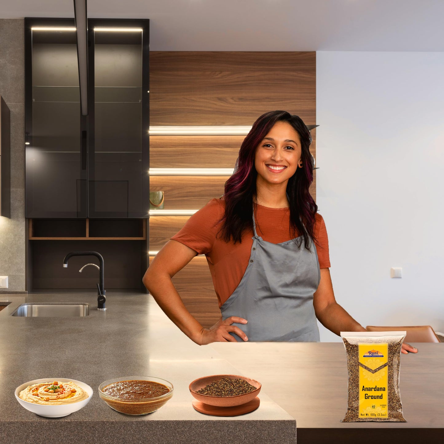 Rani Anardana (Pomegranate) Ground, Indian Spice 3.5Oz (100G) ~ All Natural | No Color | Gluten Friendly | Vegan | Non-Gmo | Kosher | No Salt Or Fillers