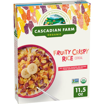 Cascadian Farm Fruity Crispy Rice Cereal, 11.5 Oz