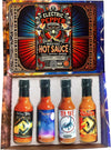 Wicked Tickle Hot Sauce Gift Set - Carolina Reaper, Scorpion, Ghost & Habanero, 4 Pack, 5 oz Bottles