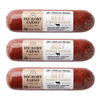 Hickory Farms All-Natural Beef Summer Sausage - 3 Pack | Free of Nitrites, Nitrates, and Hormones, Great for Snacking and Charcu